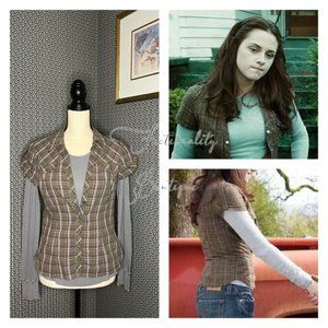 H&M Divided Plaid Snap-Up Alt Shirt ASO Bella Swan in Twilight